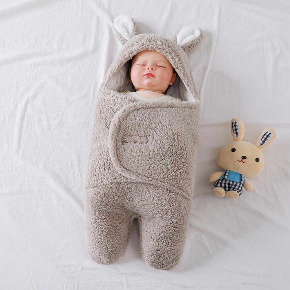 Newborn blanket baby sleeping bag thickened Warm in autumn and winter