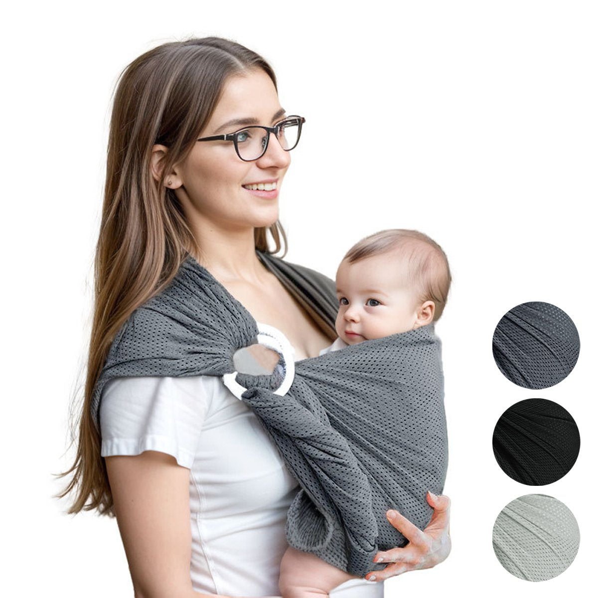 Sears Dual Ring Baby Carrier Breathable Mesh Sling for Easy Outings