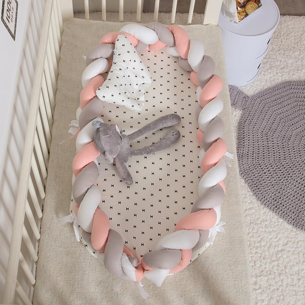 Baby Newborn Toddler Nest Bed Lounger Bionic For Safe Infant Sleep Removable Bumper