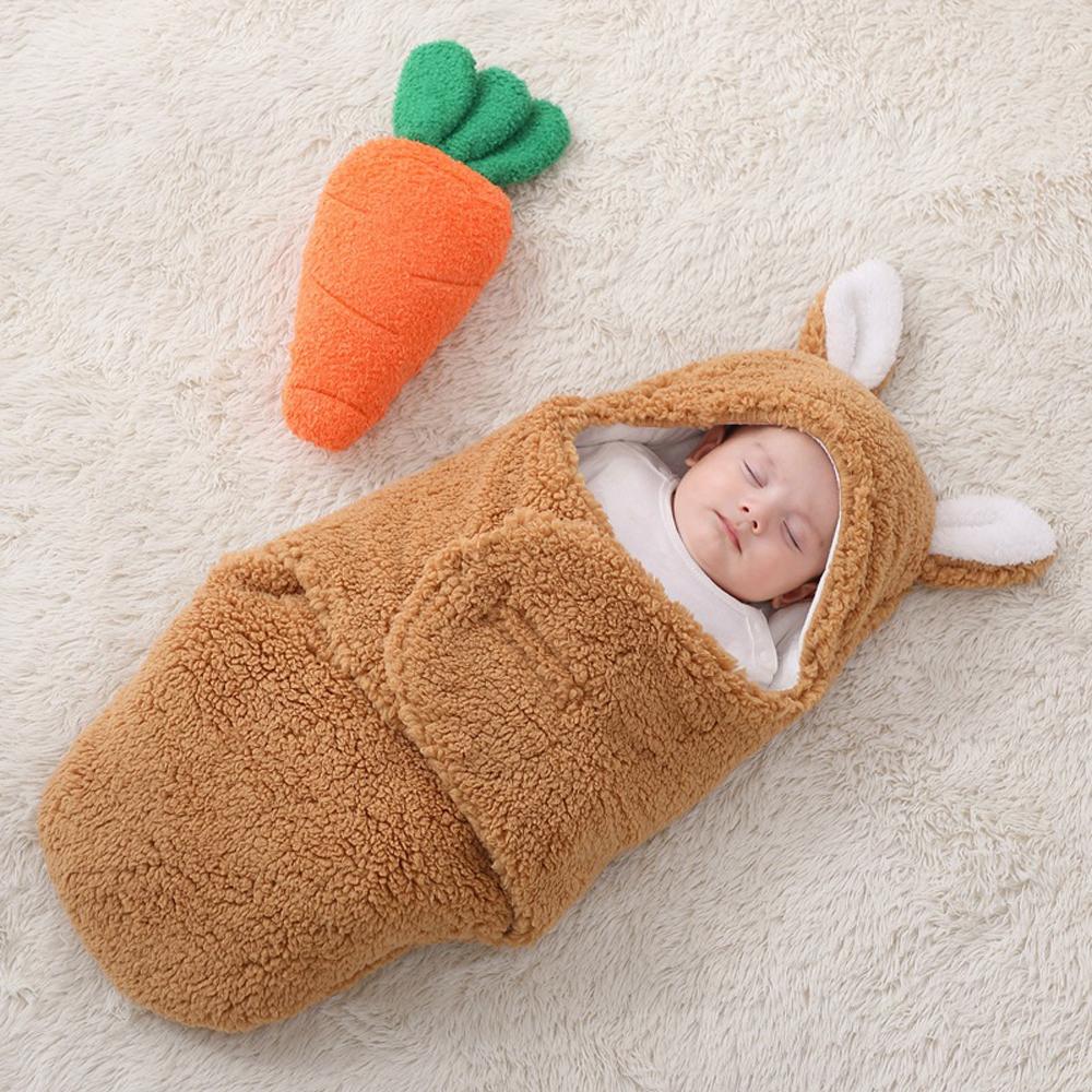 Newborn blanket baby sleeping bag thickened Warm in autumn and winter