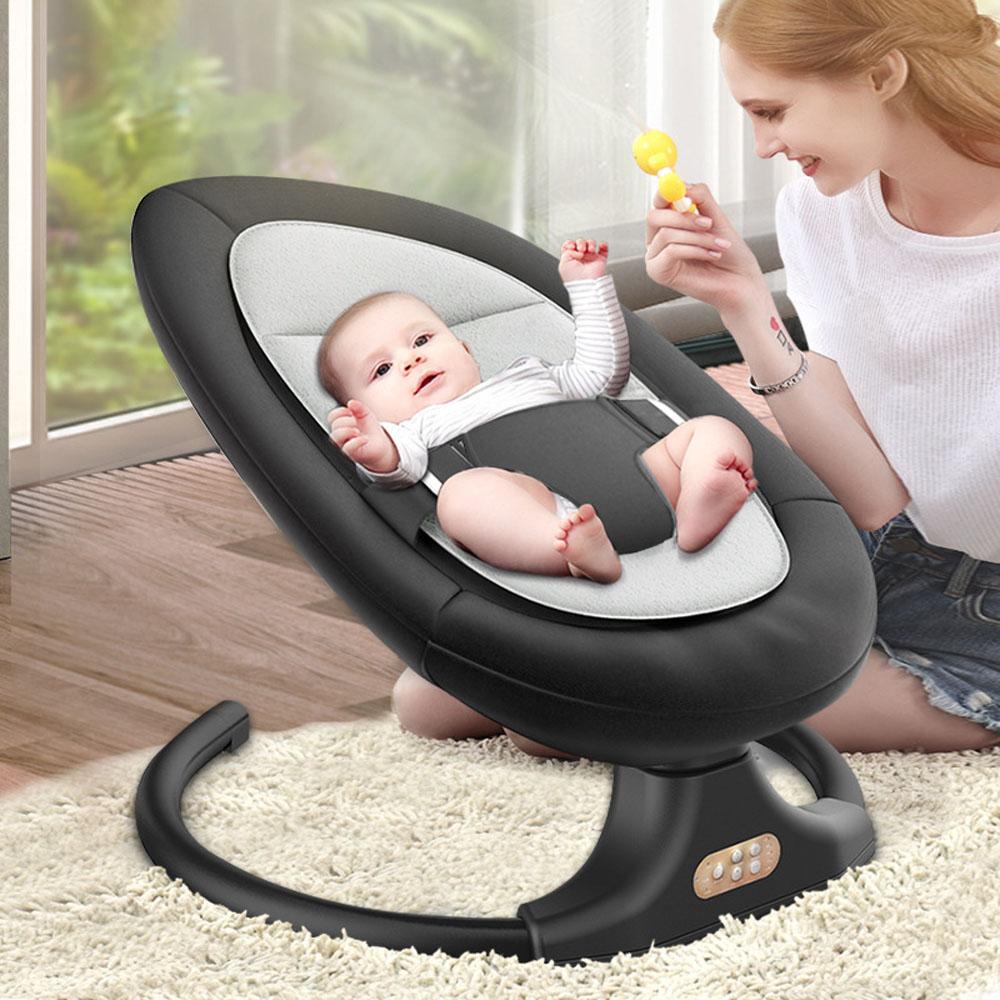 Electric Baby Rocker Infant Cradle Soothing Sleep Aid Adjustable Swing