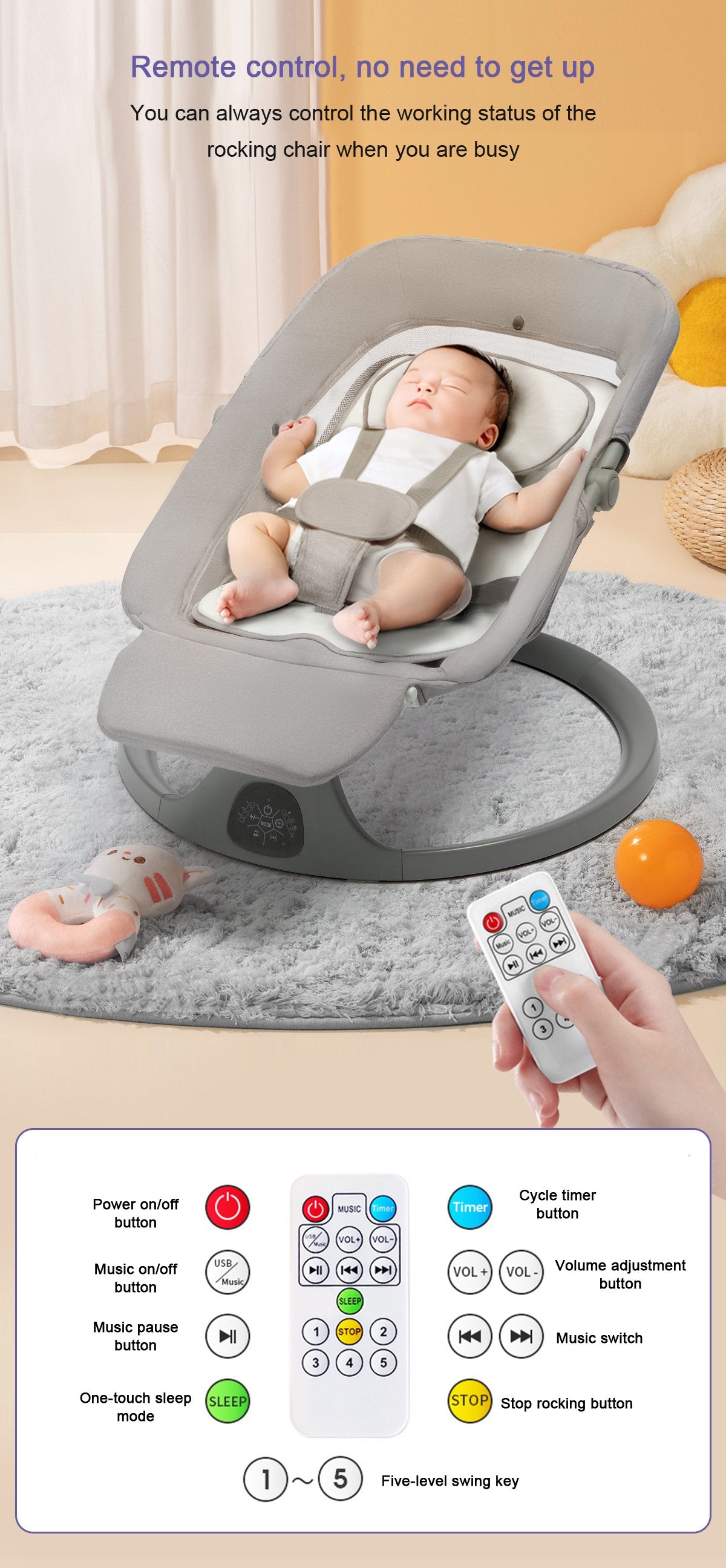 Multi Functional Electric Baby Rocker Bouncers The Perfect Baby Soothing Solution