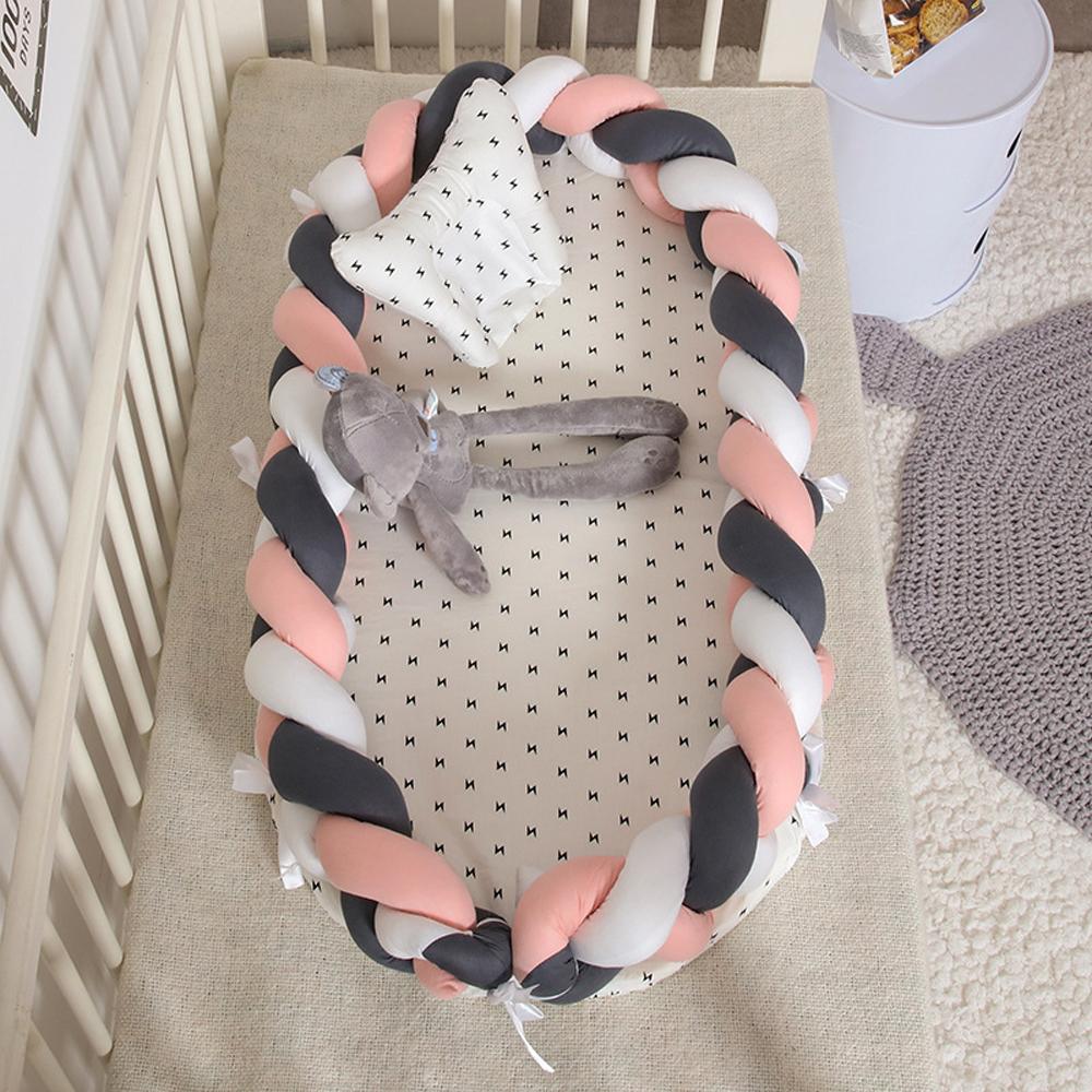 Baby Newborn Toddler Nest Bed Lounger Bionic For Safe Infant Sleep Removable Bumper