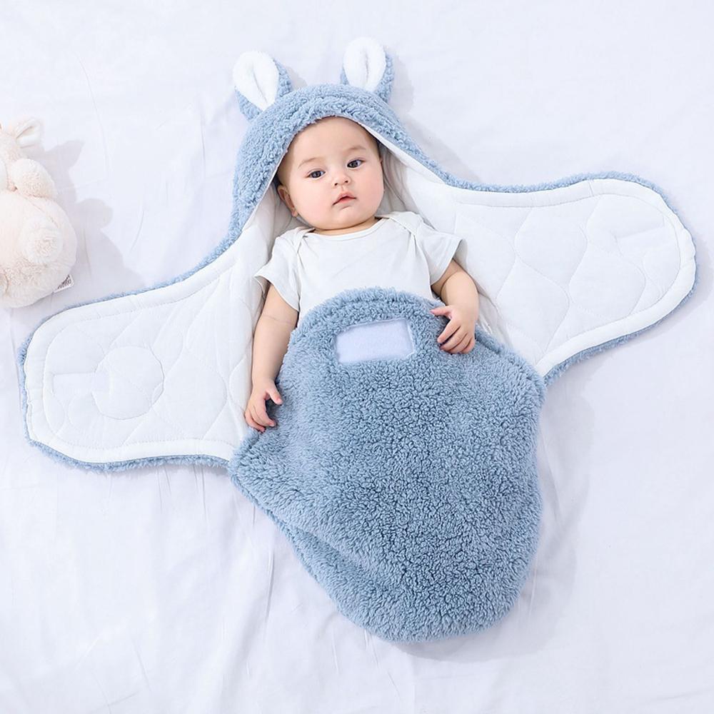 Newborn blanket baby sleeping bag thickened Warm in autumn and winter