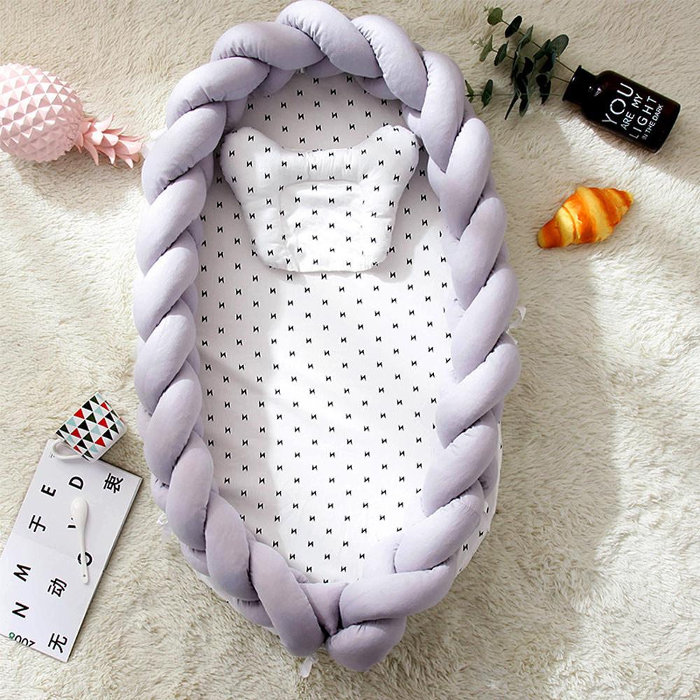 Baby Newborn Toddler Nest Bed Lounger Bionic For Safe Infant Sleep Removable Bumper