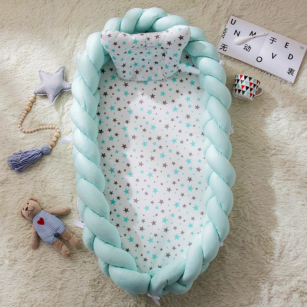 Baby Newborn Toddler Nest Bed Lounger Bionic For Safe Infant Sleep Removable Bumper