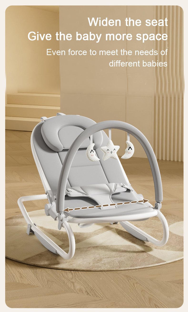 Effortless Baby Comfort and Safety Multi Functional Rocking Chair with Adjustable Backrest