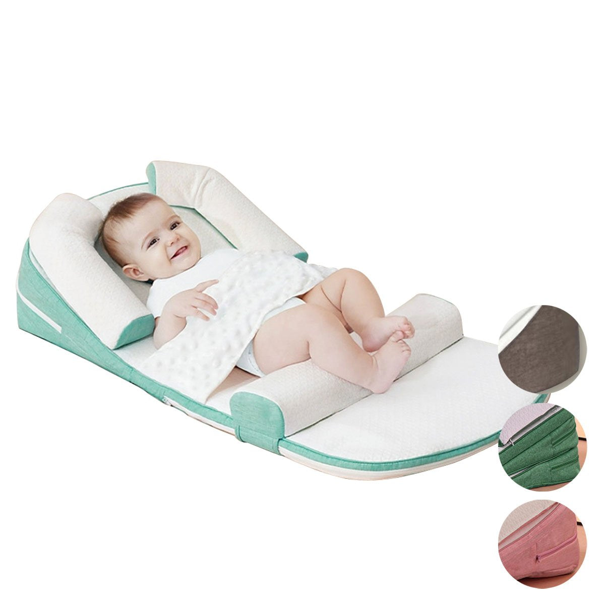Baby Newborn Infant Anti-Reflux Spill lounger incline Nursing Angled Feeding Pillow Bed Breastfeeding Cushion Crib
