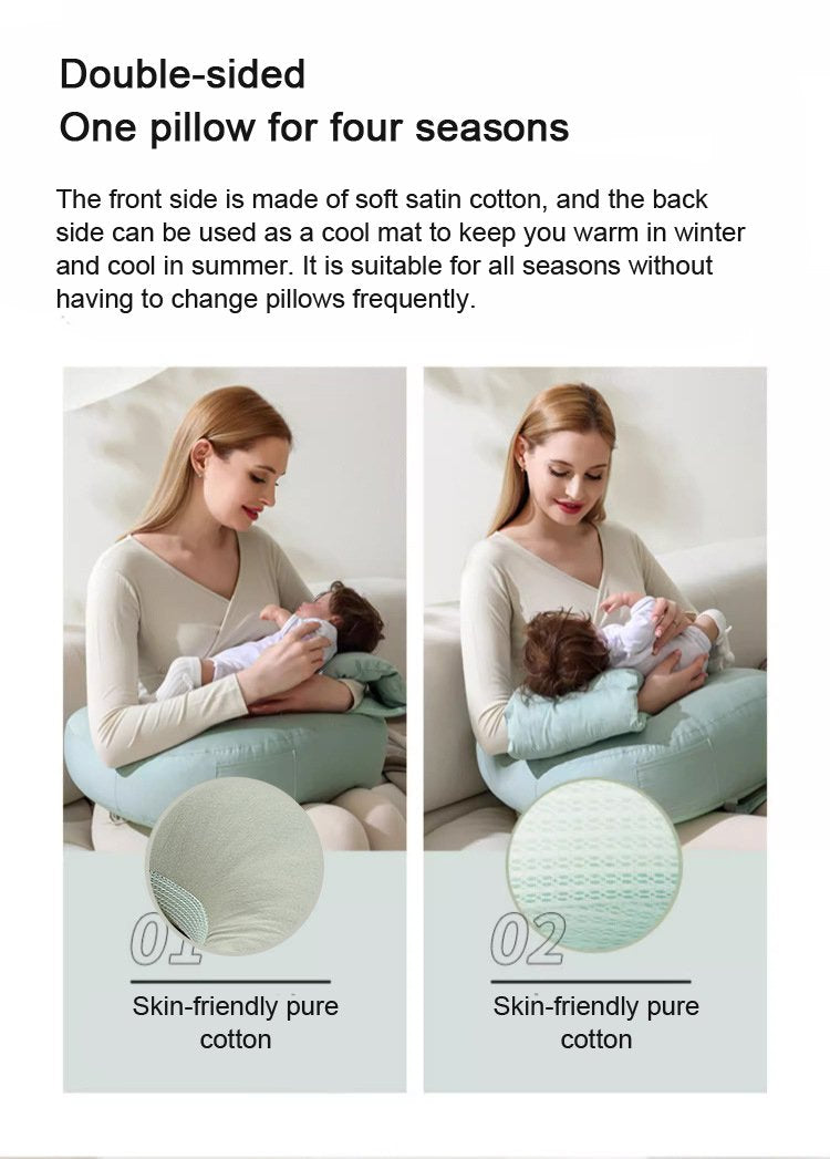 Newborn Nursing angled feeding Pillow Baby Breastfeeding Crib bed Anti Reflux Lounger