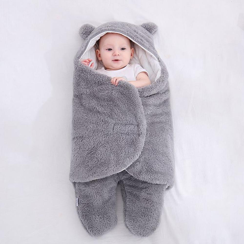 Newborn blanket baby sleeping bag thickened Warm in autumn and winter