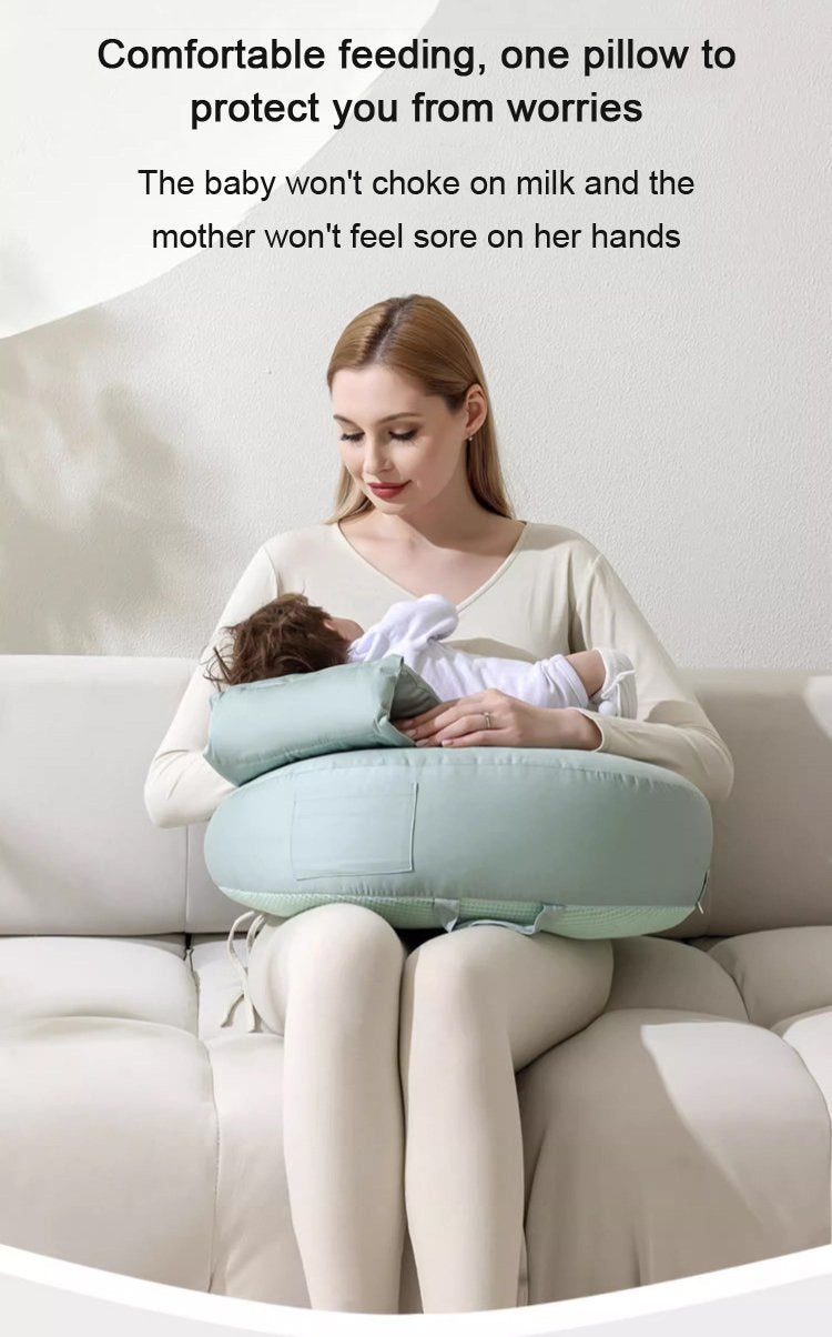 Newborn Nursing angled feeding Pillow Baby Breastfeeding Crib bed Anti Reflux Lounger