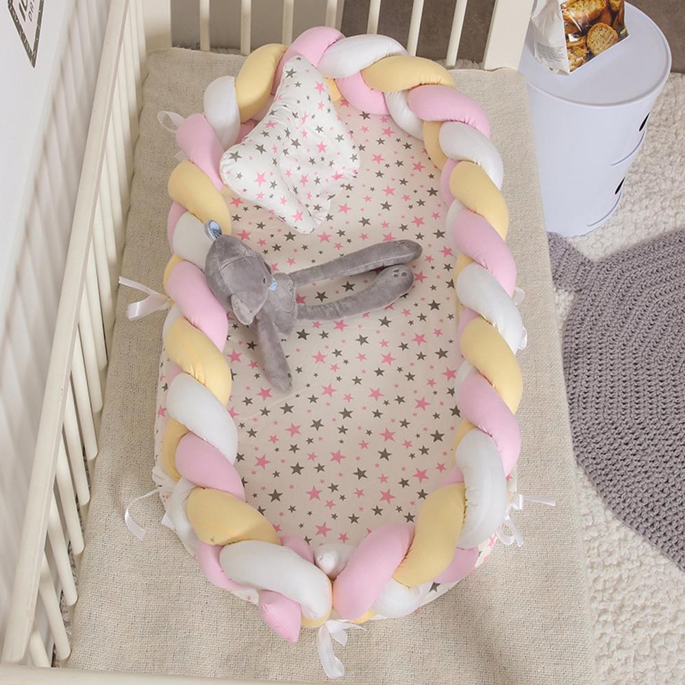 Baby Newborn Toddler Nest Bed Lounger Bionic For Safe Infant Sleep Removable Bumper