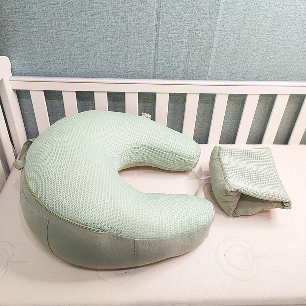 Newborn Nursing angled feeding Pillow Baby Breastfeeding Crib bed Anti Reflux Lounger