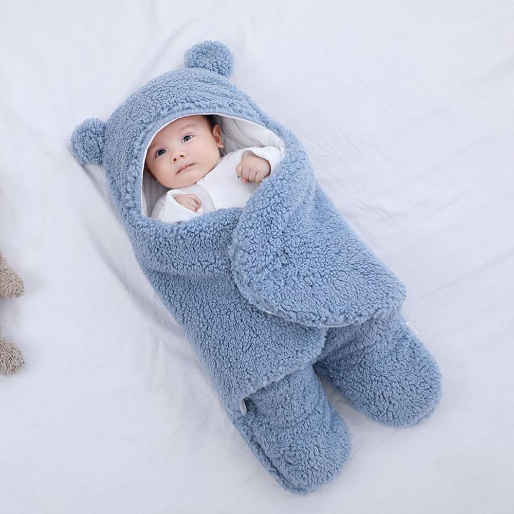 Newborn blanket baby sleeping bag thickened Warm in autumn and winter