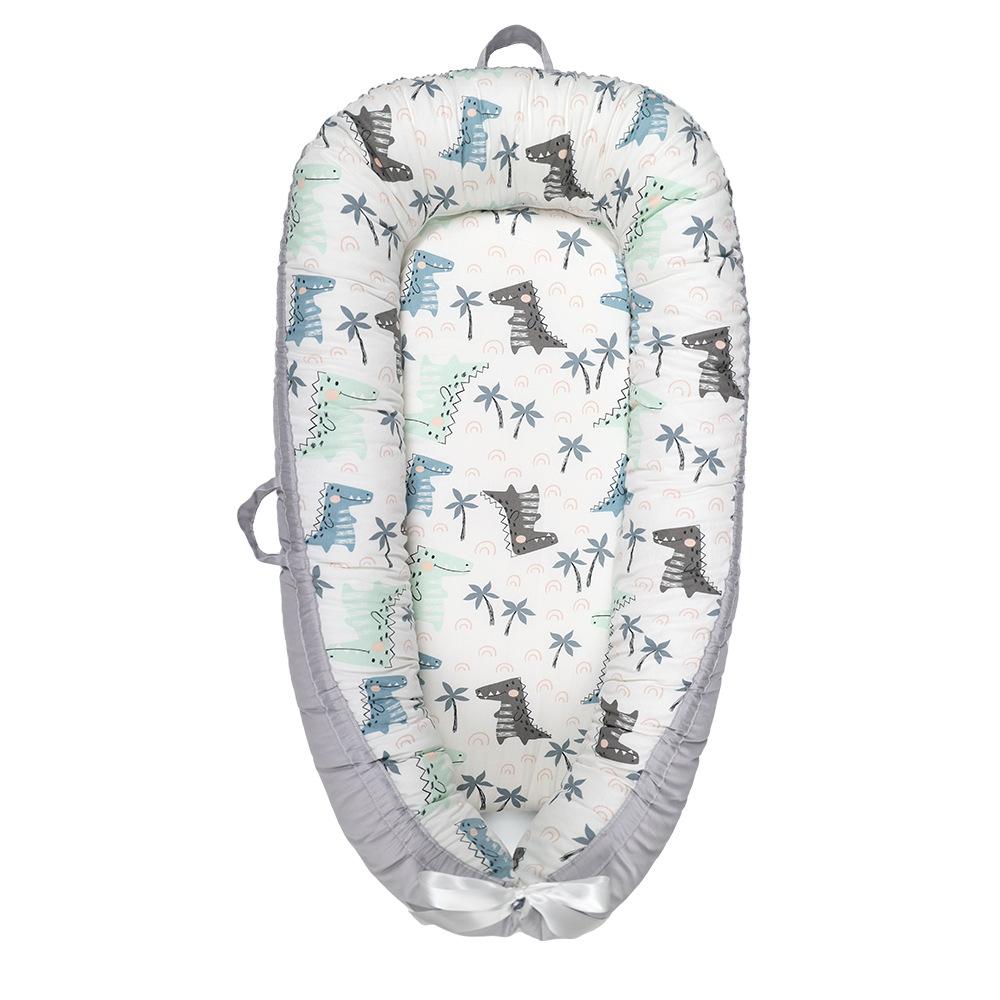 Versatile and Portable Bed Nest Baby Lounger with Adjustable Size Cotton Cover