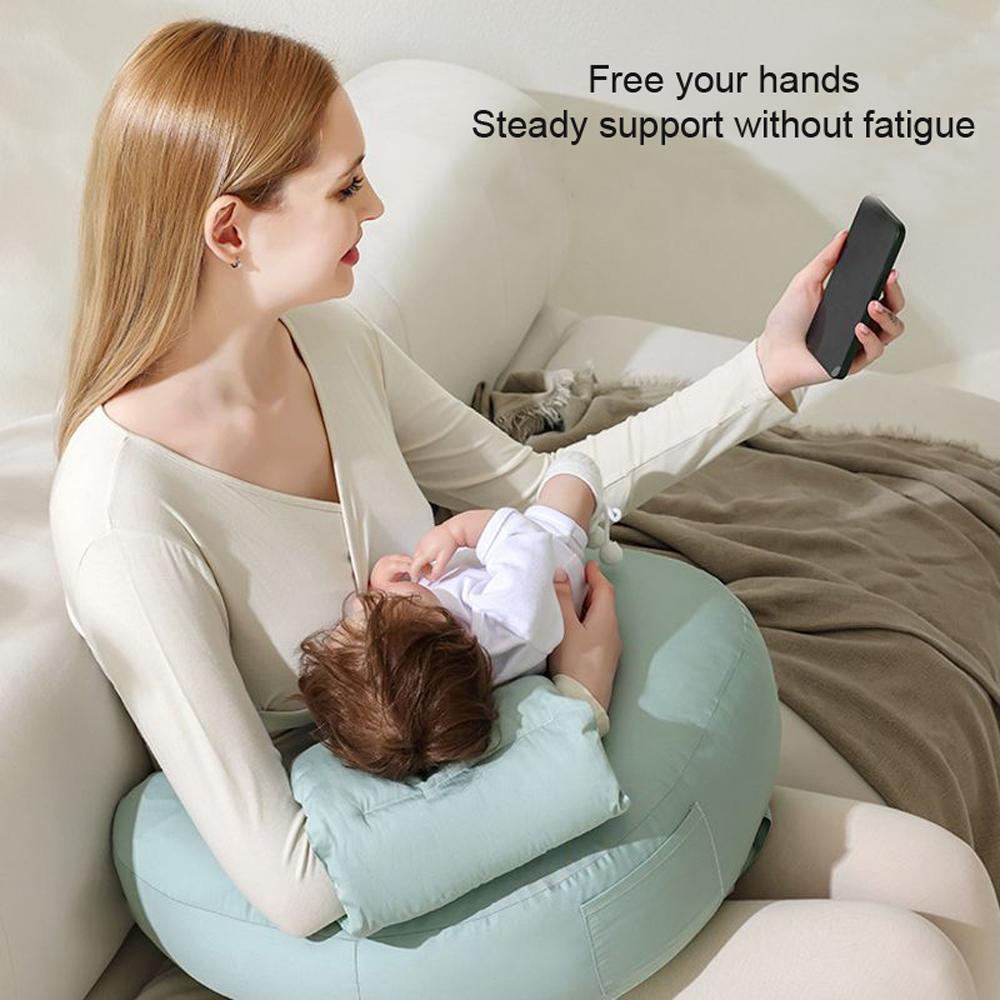 Newborn Nursing angled feeding Pillow Baby Breastfeeding Crib bed Anti Reflux Lounger