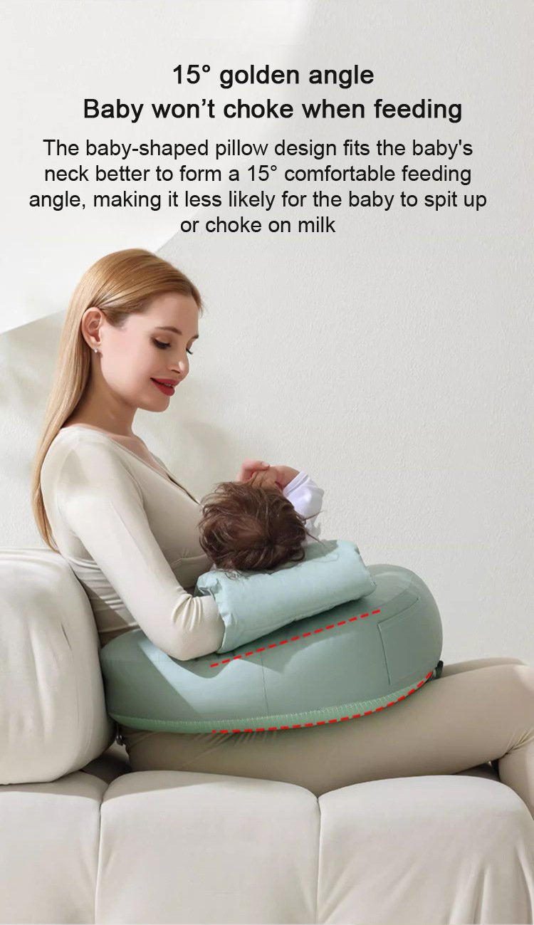 Newborn Nursing angled feeding Pillow Baby Breastfeeding Crib bed Anti Reflux Lounger